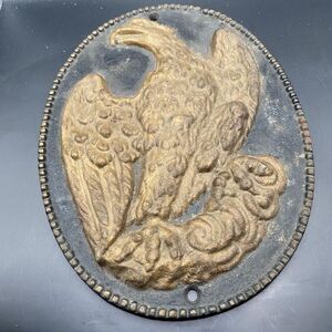 Vintage Insurance Co of North America Fire Mark Cast Iron Eagle Plaque